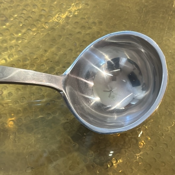 Vintage Mexico Betty Barrena Aluminum Silver Spoon with Grape Leaves Gravy Spoon - Picture 4 of 8